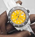 PPM Rolex Submariner Superclone 3135 Watch Quartz Fiber Orange Dial 40mm